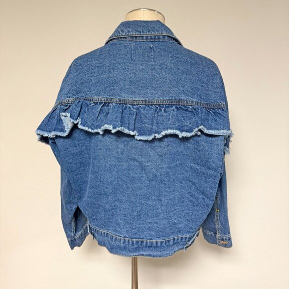 Love Tree Ruffle Denim Jacket - Picture 3 of 10